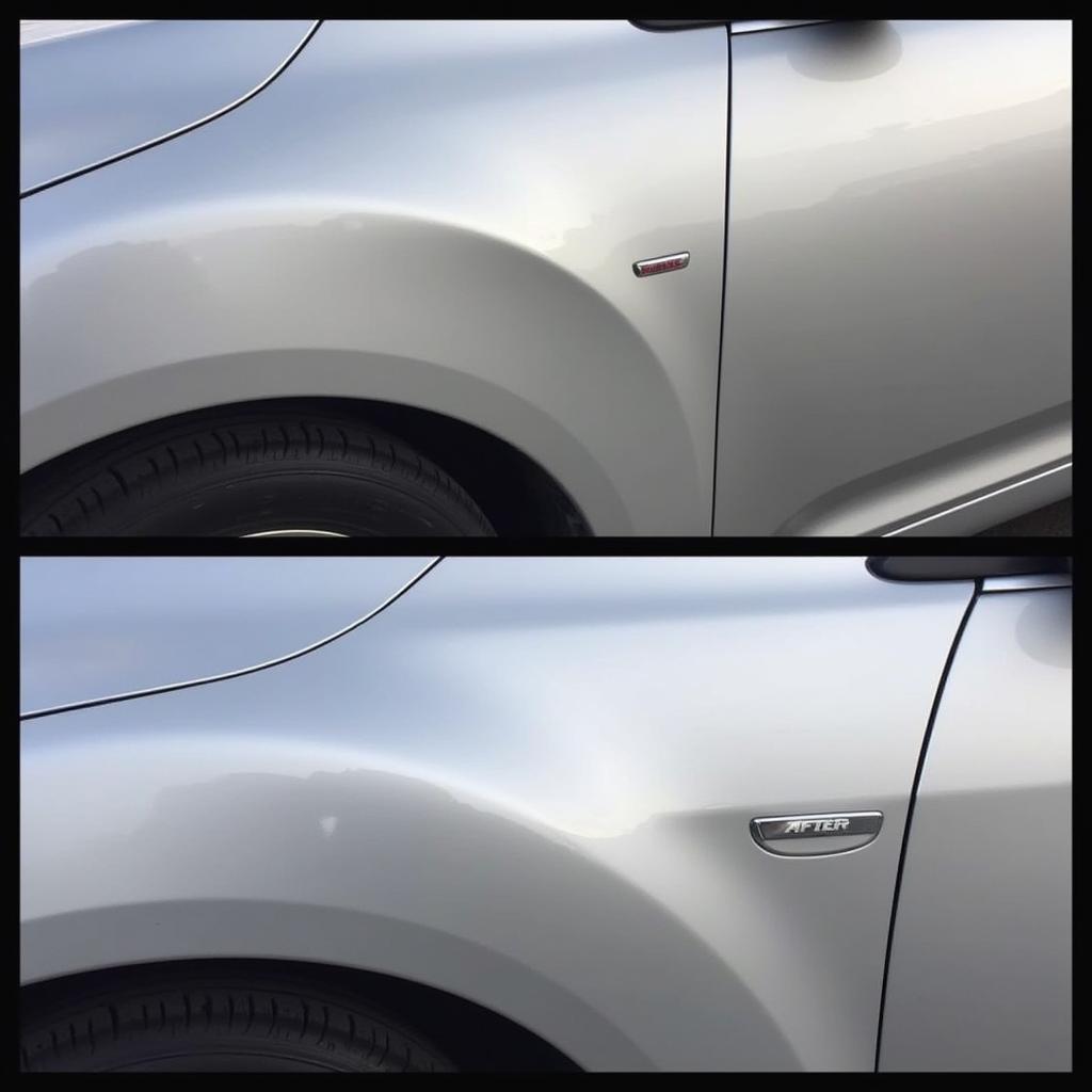 Before and After Car Dent Removal