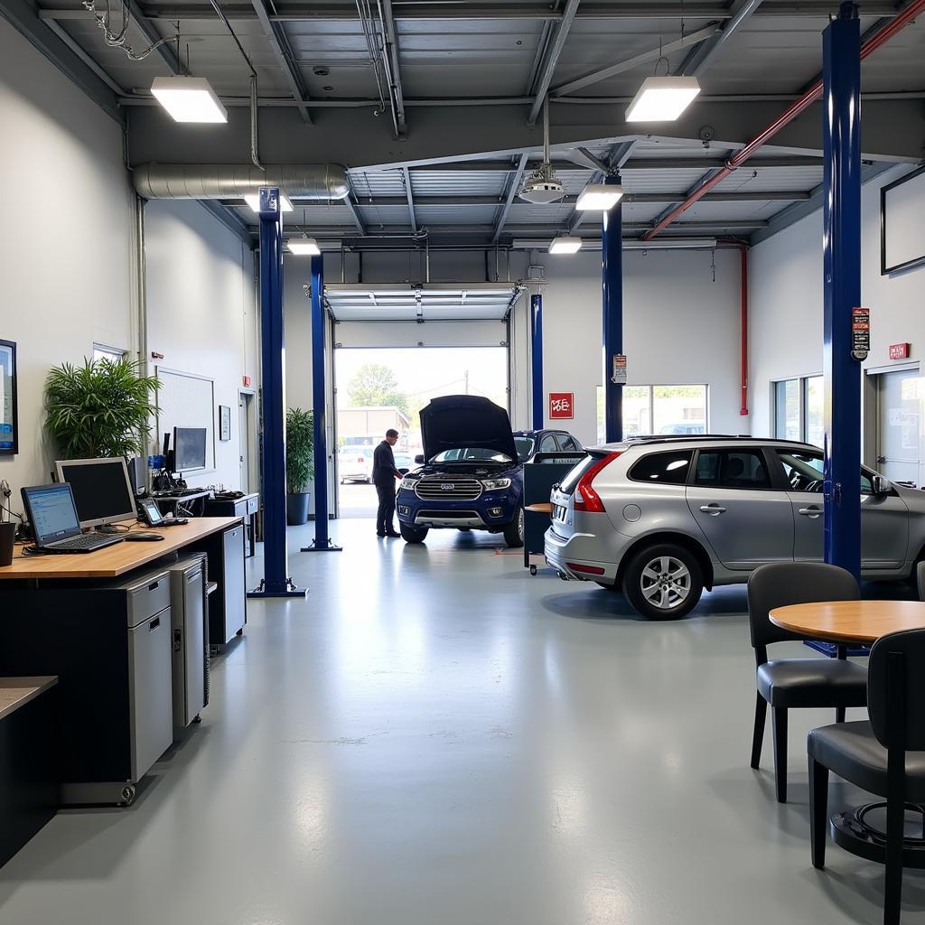 Modern and Well-Equipped Car Service Center Interior in Bexhill