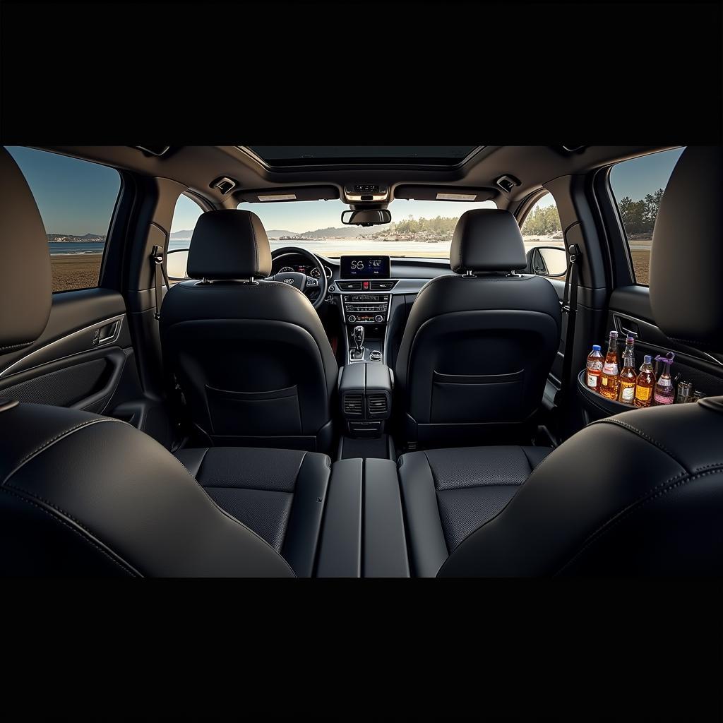 Black Car Interior Luxury Amenities