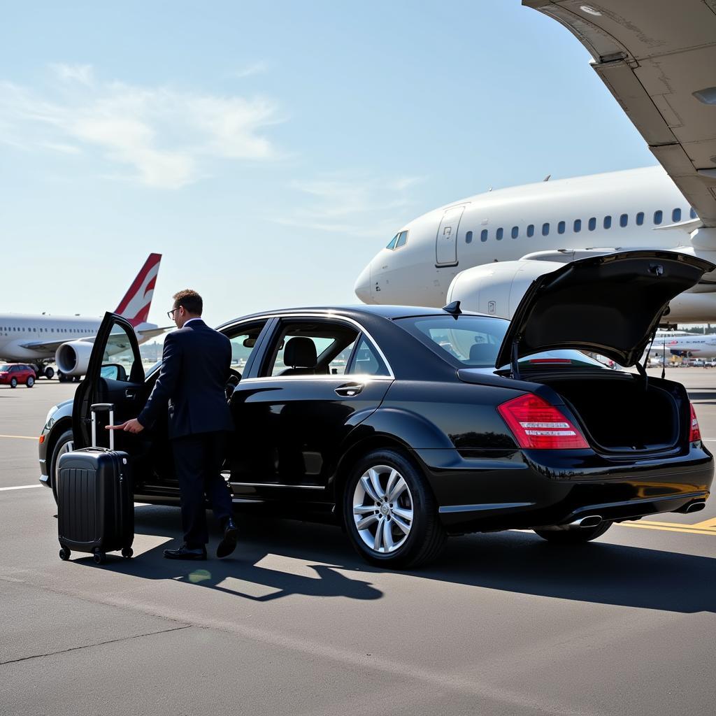 Black car service for airport transfers