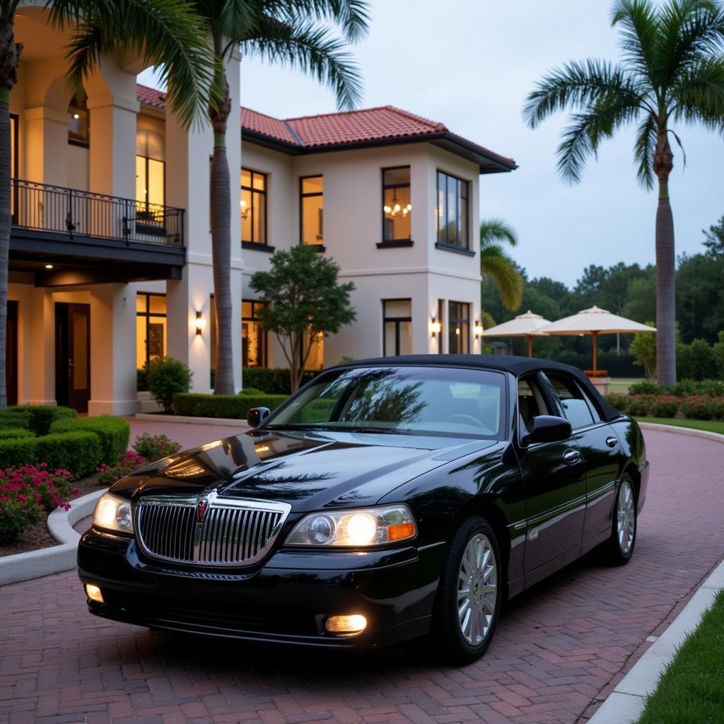 Black Car Arriving at Corporate Event Venue in Lakewood Ranch