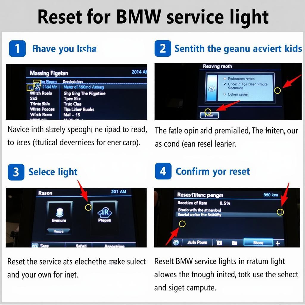 BMW Service Lights Resetting Process