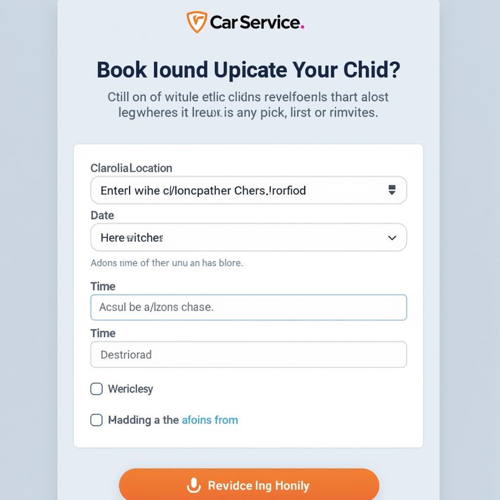 Online booking platform for car service from IAD to BWI