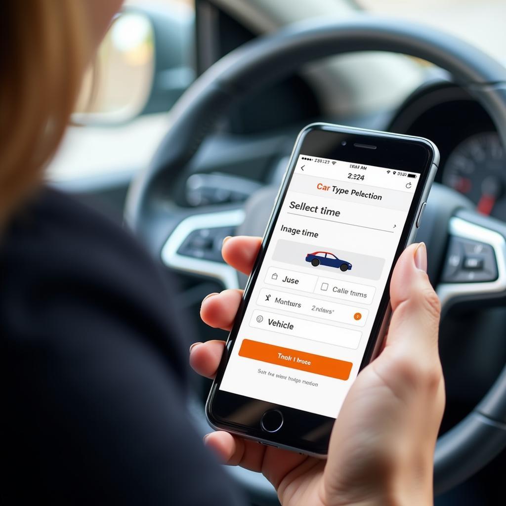 Booking a Car Service Online via Mobile Phone