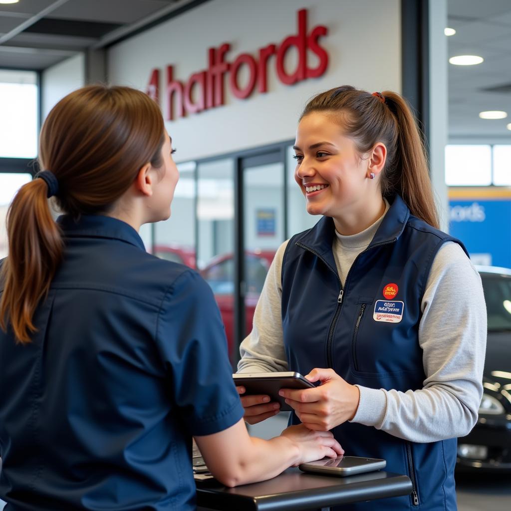 Booking Halfords Car Service In-Store