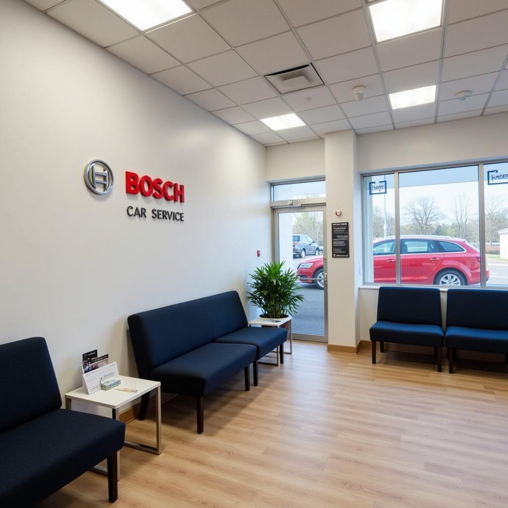 Comfortable Customer Lounge at a Bosch Car Service in Bideford