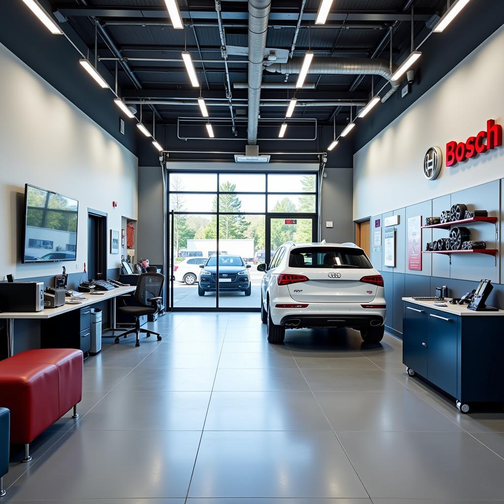 Interior of a Bosch Car Service Center