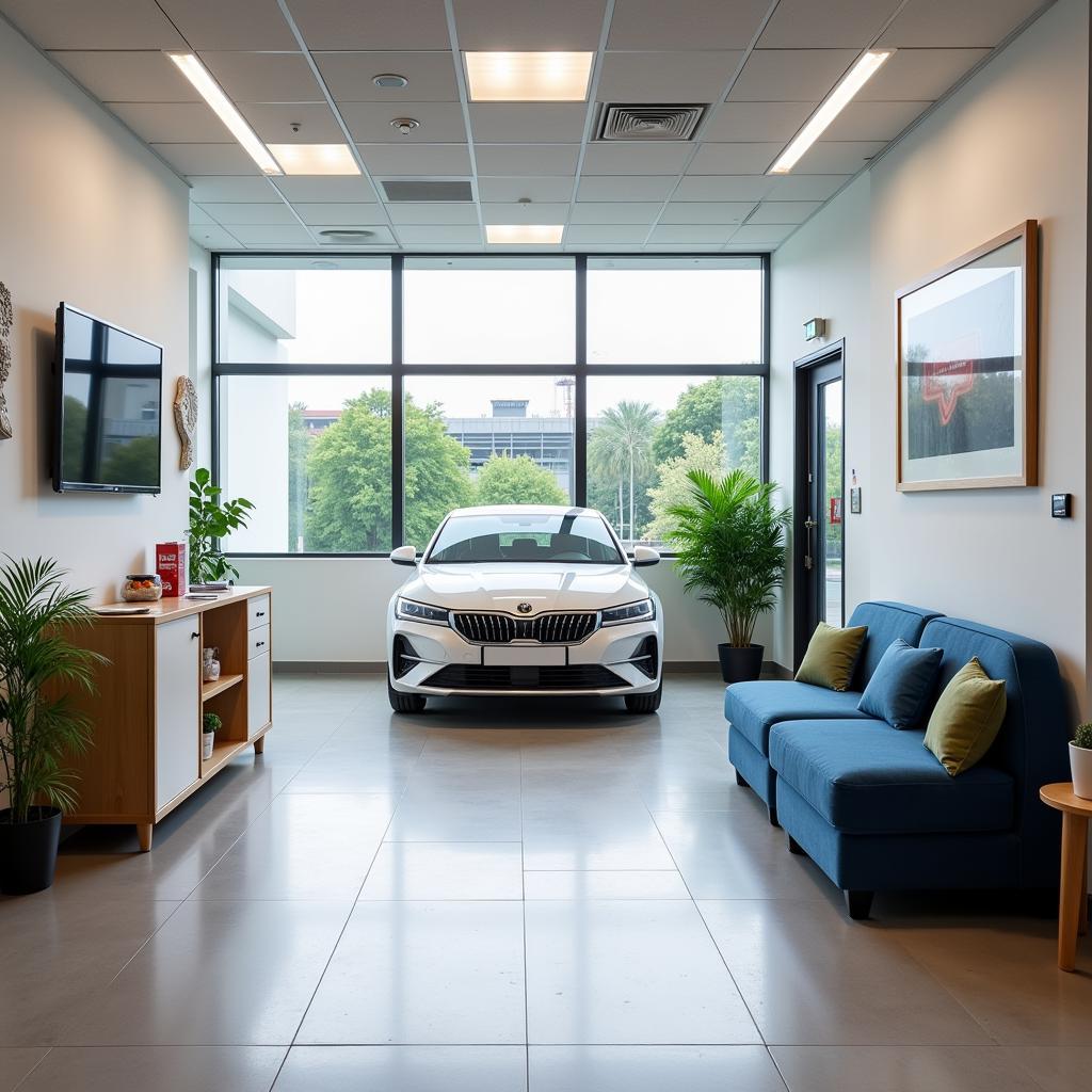 Comfortable Customer Waiting Area at Bosch Car Service Center Noida