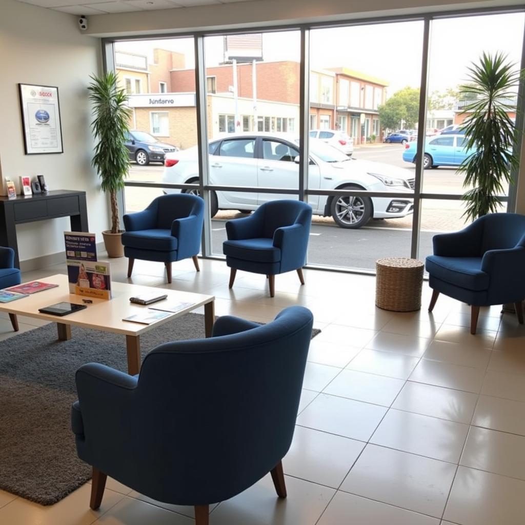 Modern and Comfortable Waiting Area at a Bosch Car Service Centre in Pretoria