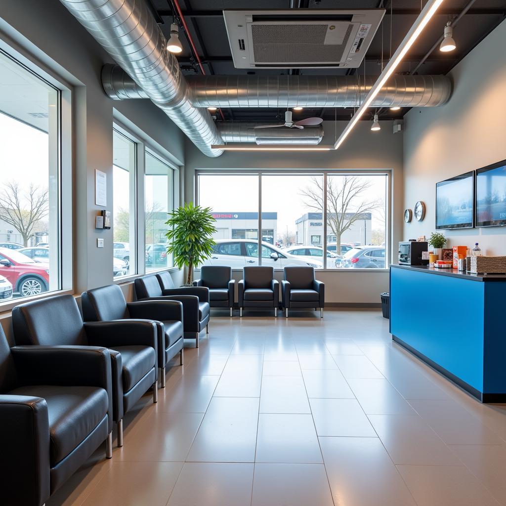 Comfortable Customer Waiting Area at a Bosch Car Service Center