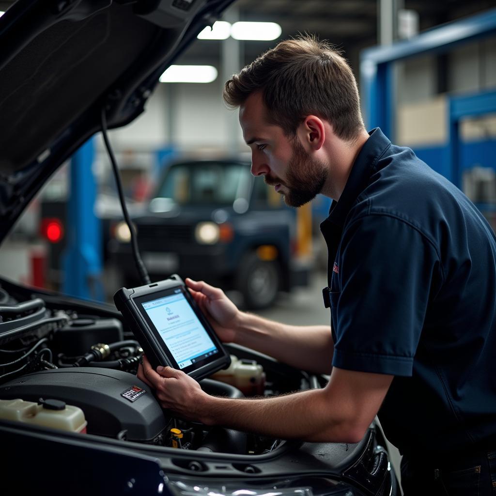 Bosch Car Service Technician at Work