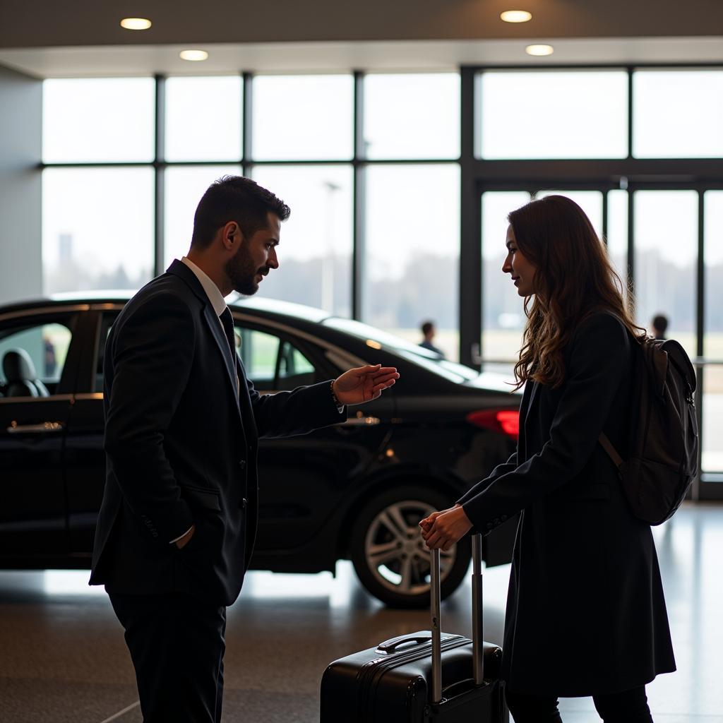 Black Car Service Arrival at Boston Logan International Airport