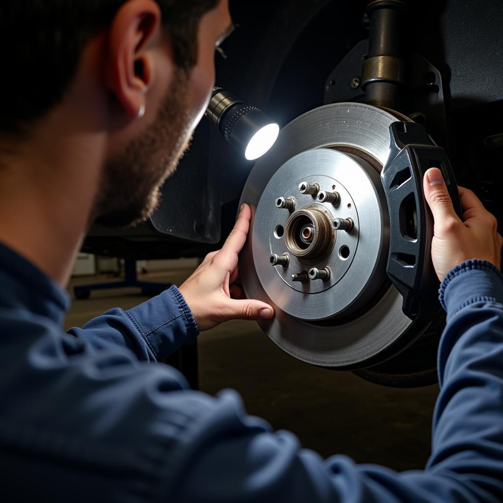 Brake Pad Inspection during Full Service