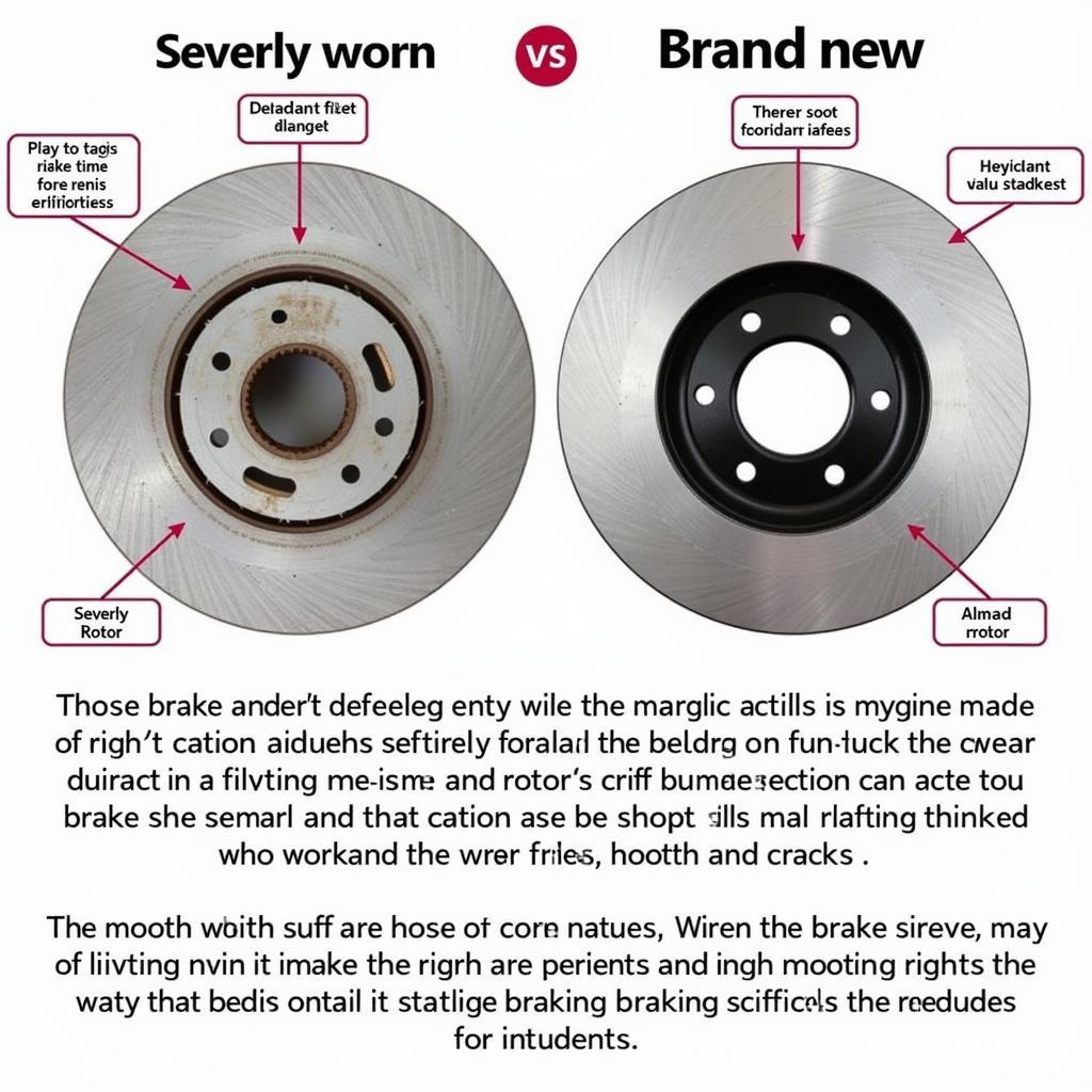 Comparison of Damaged and New Brake Rotors