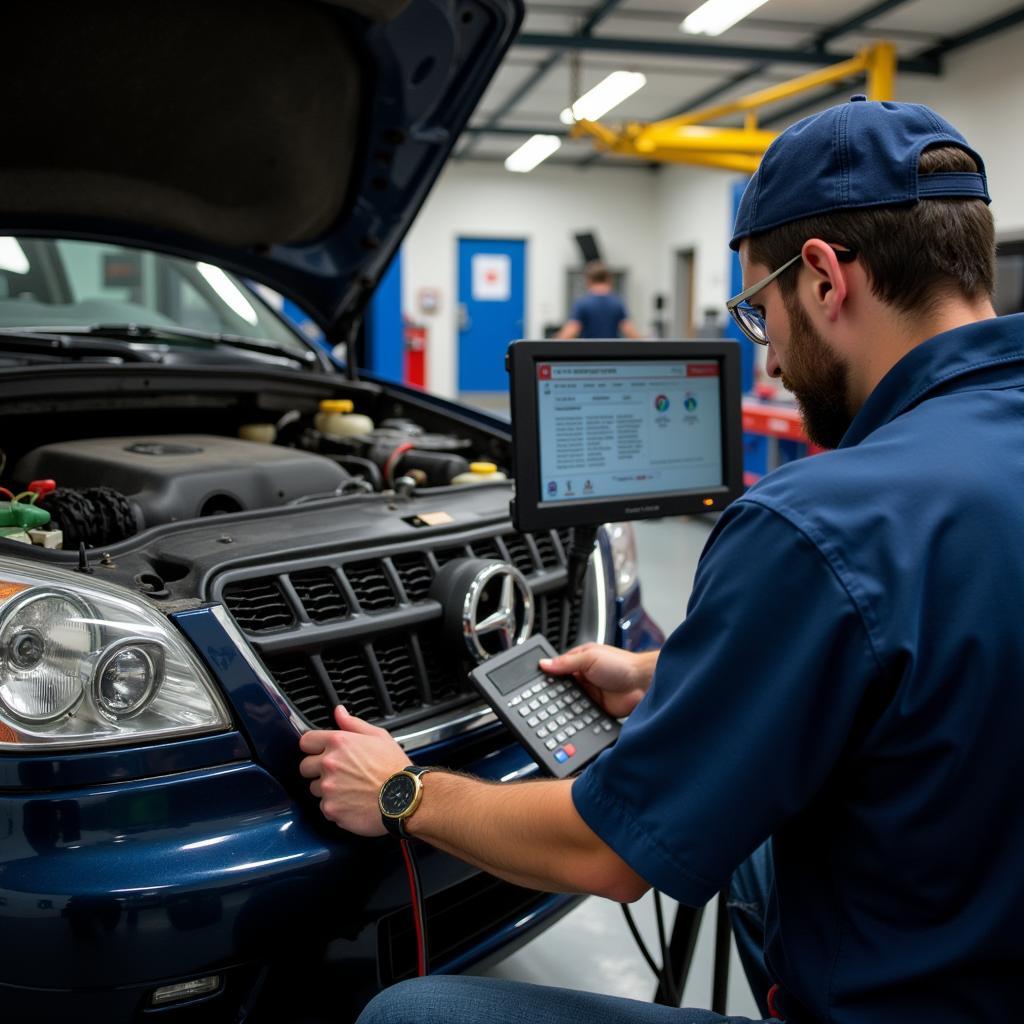 Car Mechanic Using Diagnostic Equipment in 11229 Brooklyn