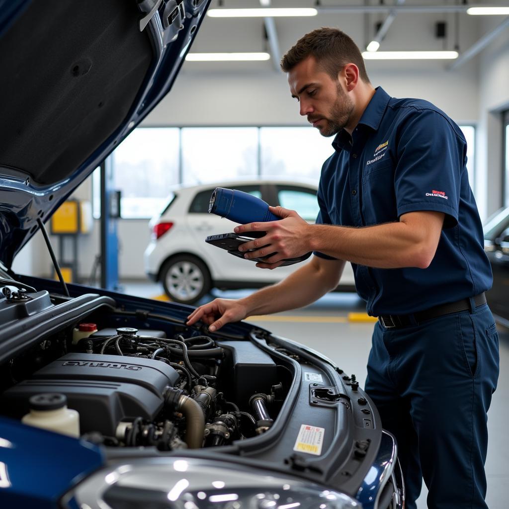 Brunel Car Service Technician Working