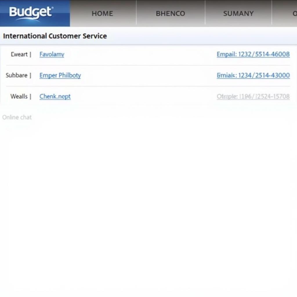 Navigating Budget Car Rental Website for International Customer Service Information