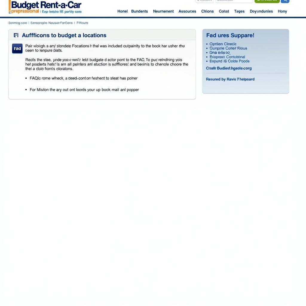 Budget Rent-a-Car Online Resources