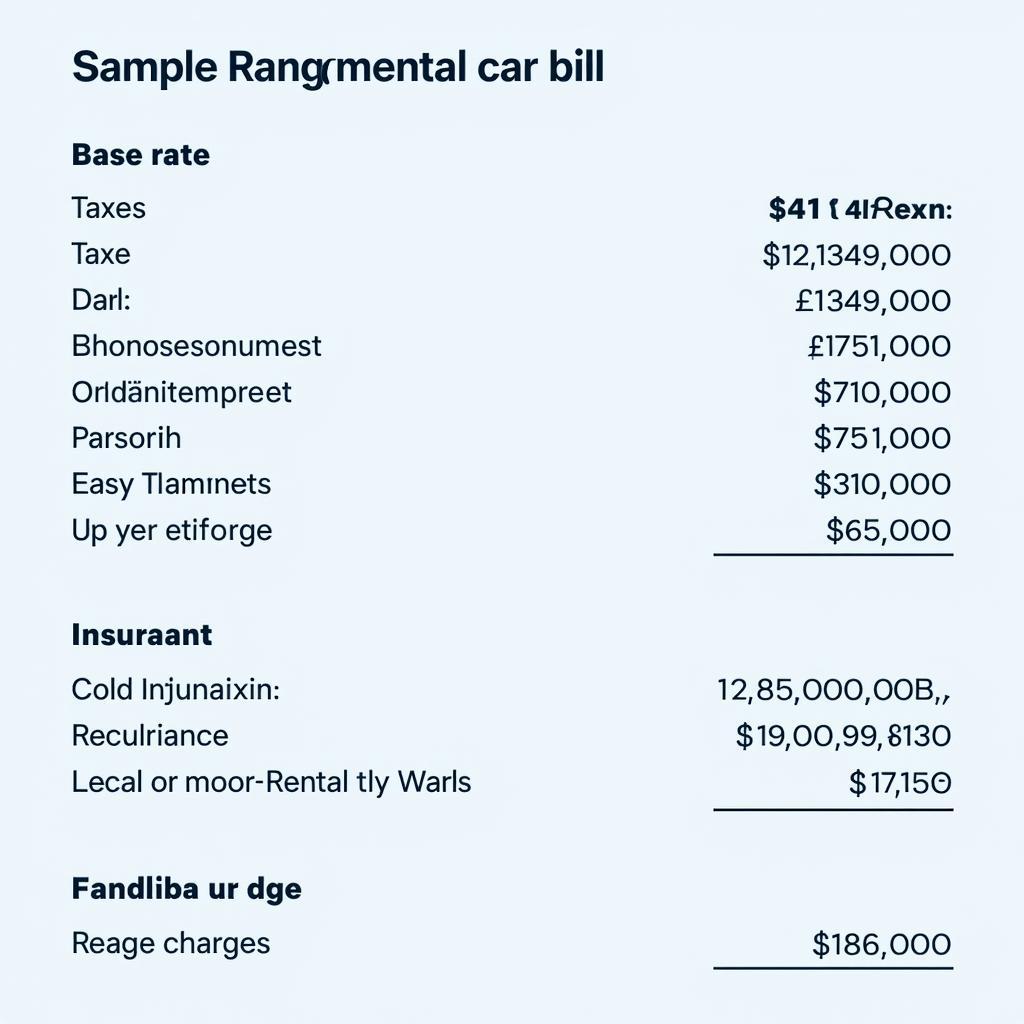 Understanding Your Budget Rental Car Bill