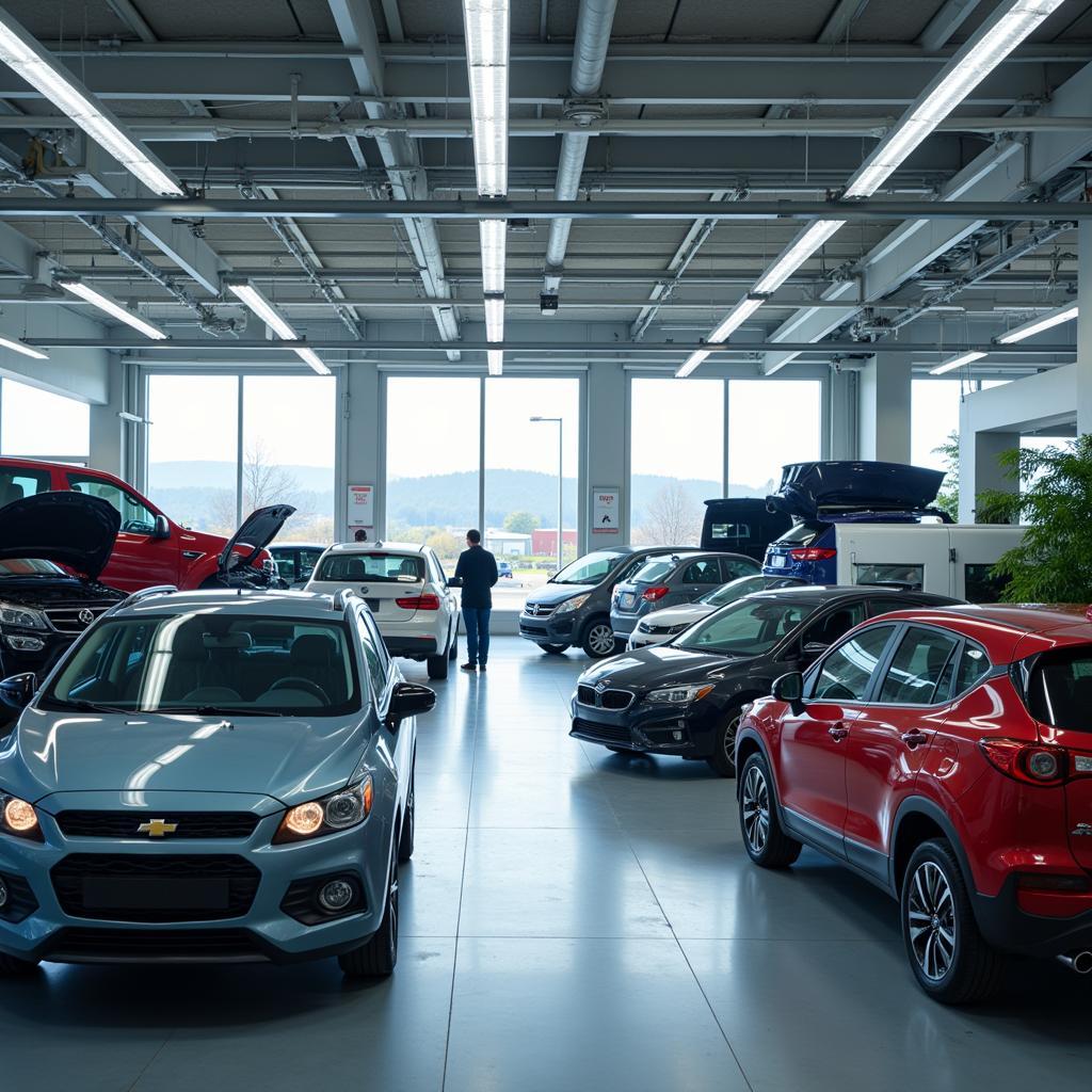 Busy car service center impacting service time