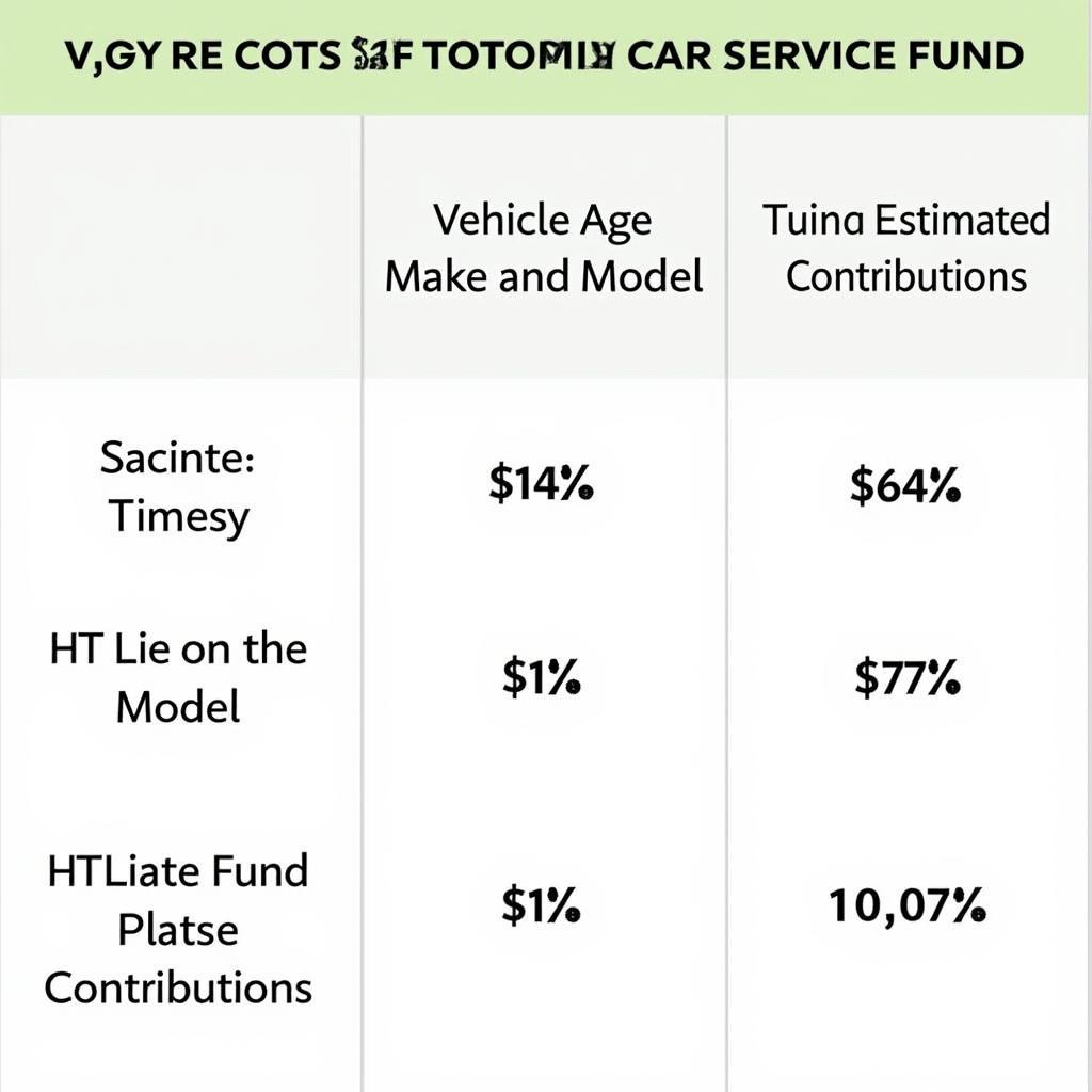 Factors Affecting Car Service Fund Contributions