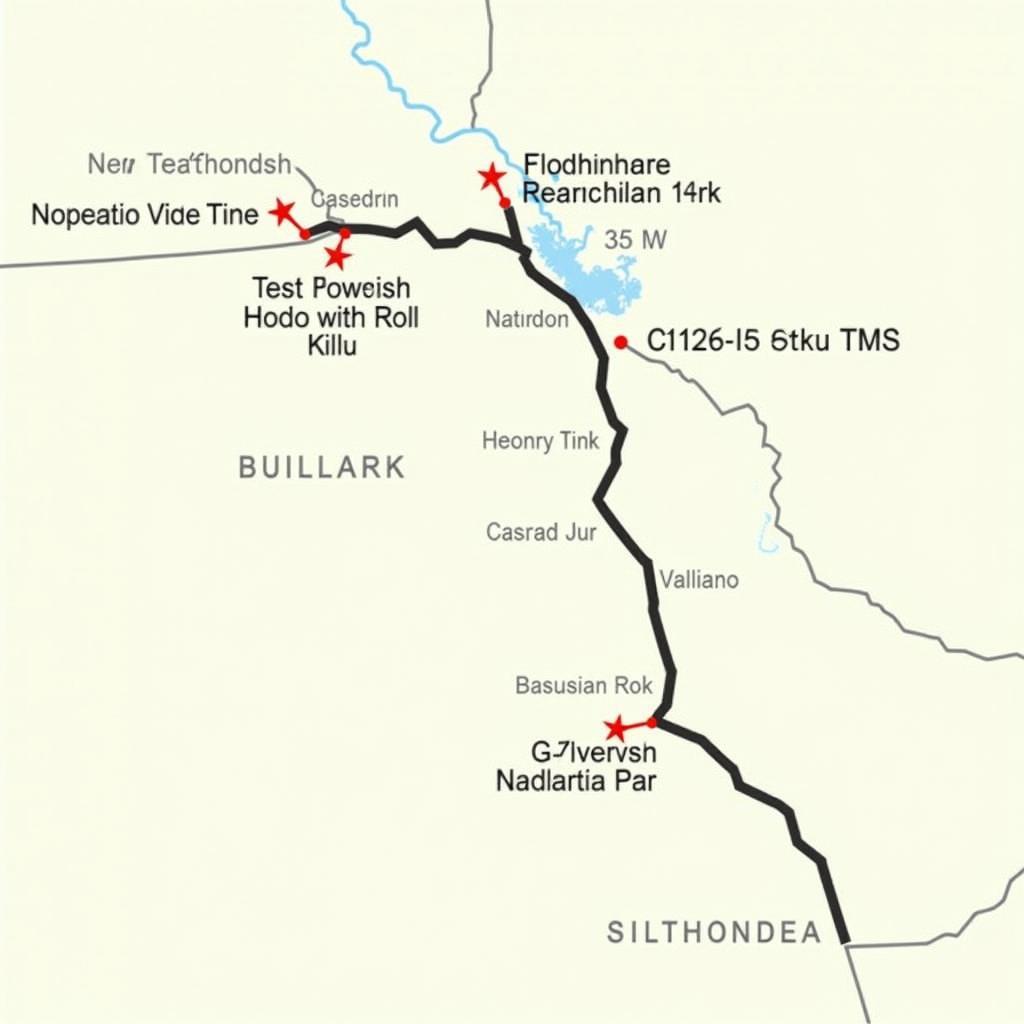 Map highlighting the scenic route from Calgary to Golden