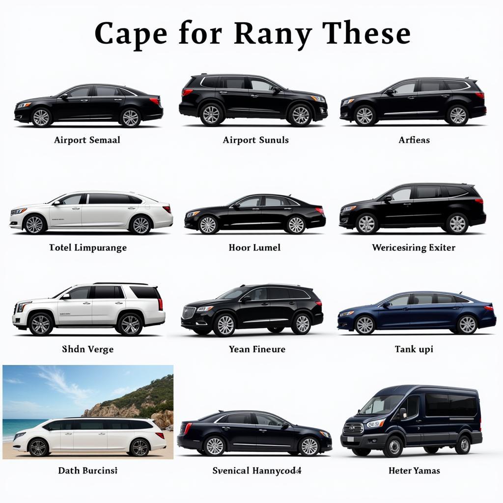 Cape Car Service Options: A variety of vehicles are available, from sedans and SUVs to limousines and vans, catering to different needs and budgets.