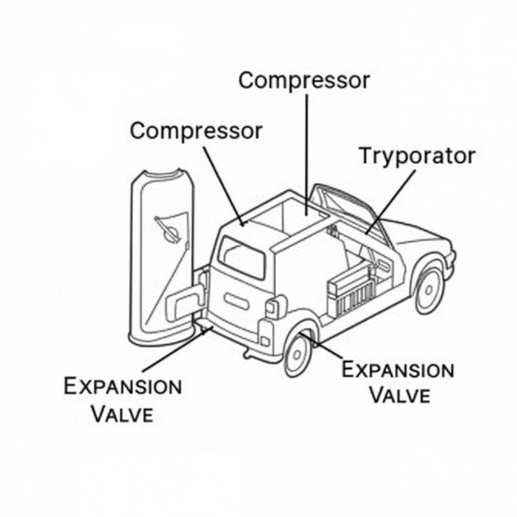 Car AC Components Diagram