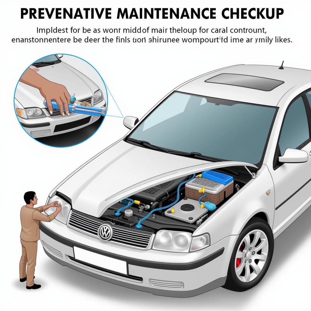 Car AC System Undergoing Preventative Maintenance Checkup