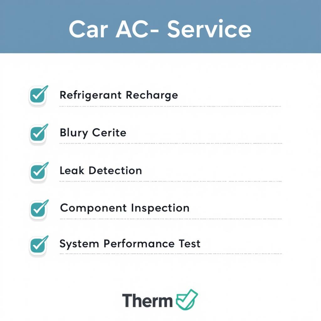 Car AC Service Checklist