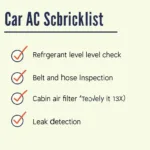 Car AC Service Checklist