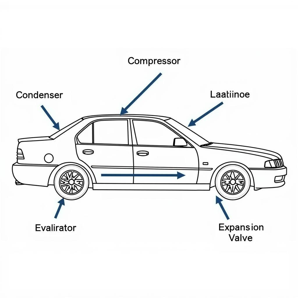 Car A/C System Components