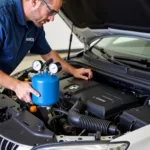 Car AC Service Refrigerant Recharge