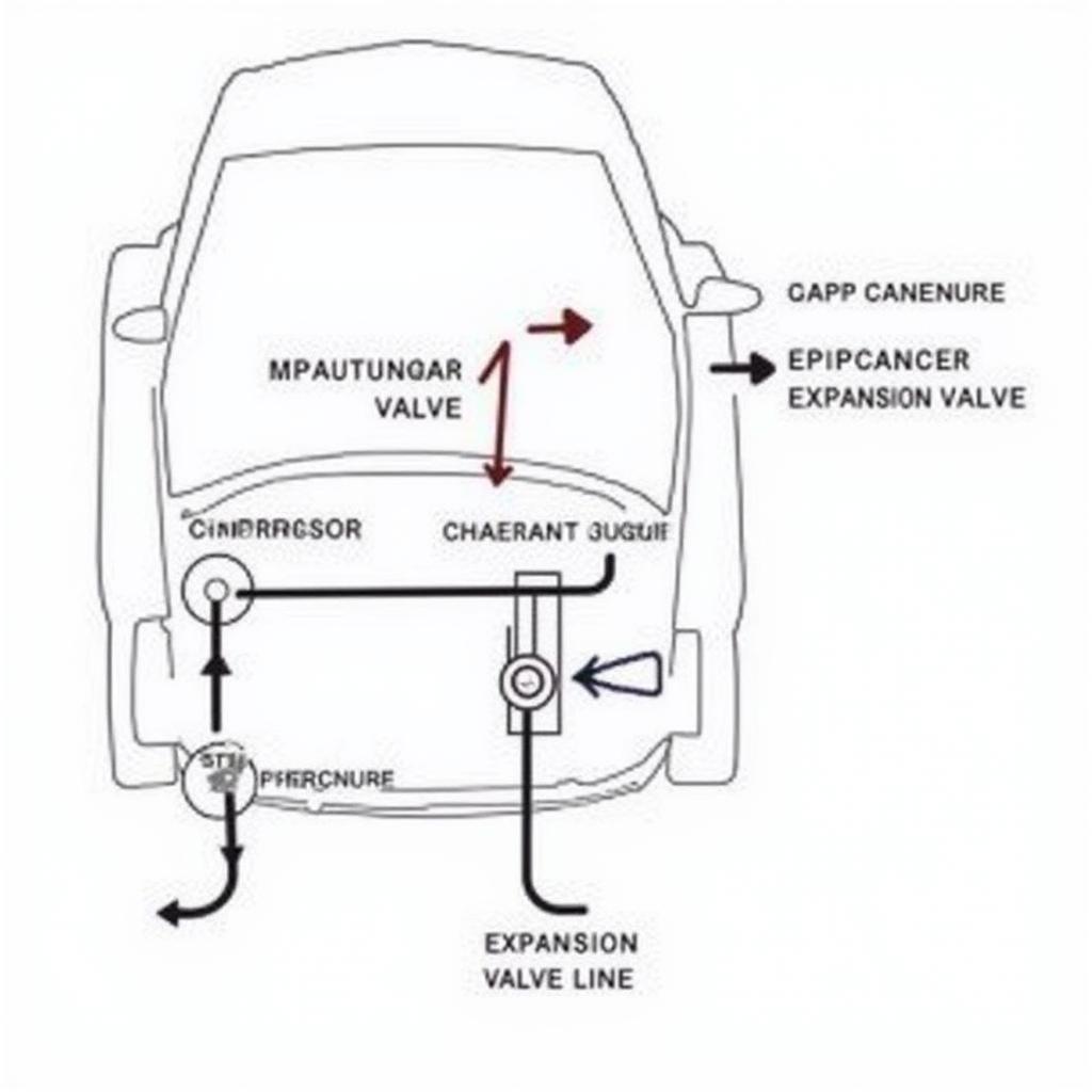 Car AC System Components Diagram