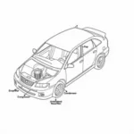 Car AC System Components Diagram