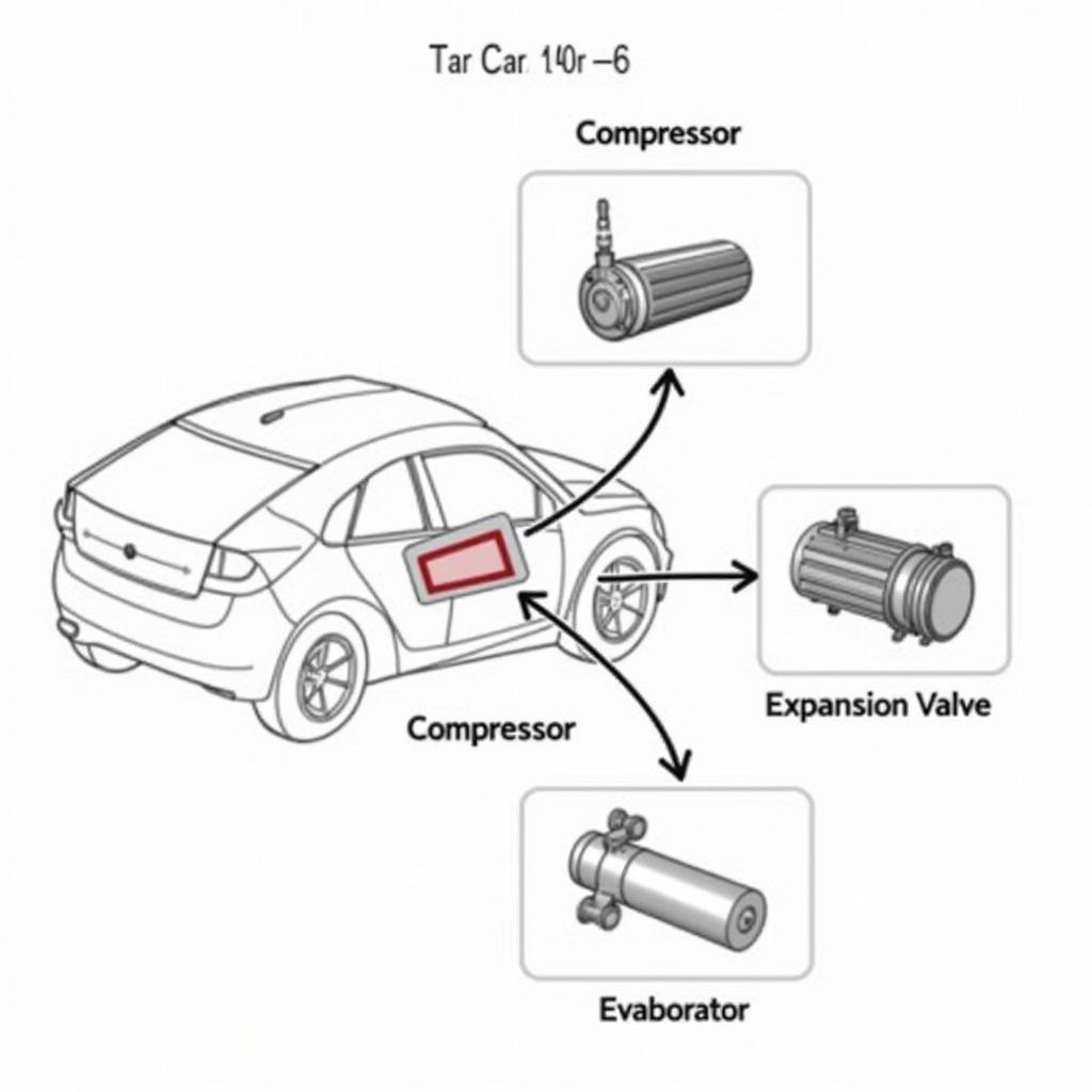 Car AC System Components Diagram