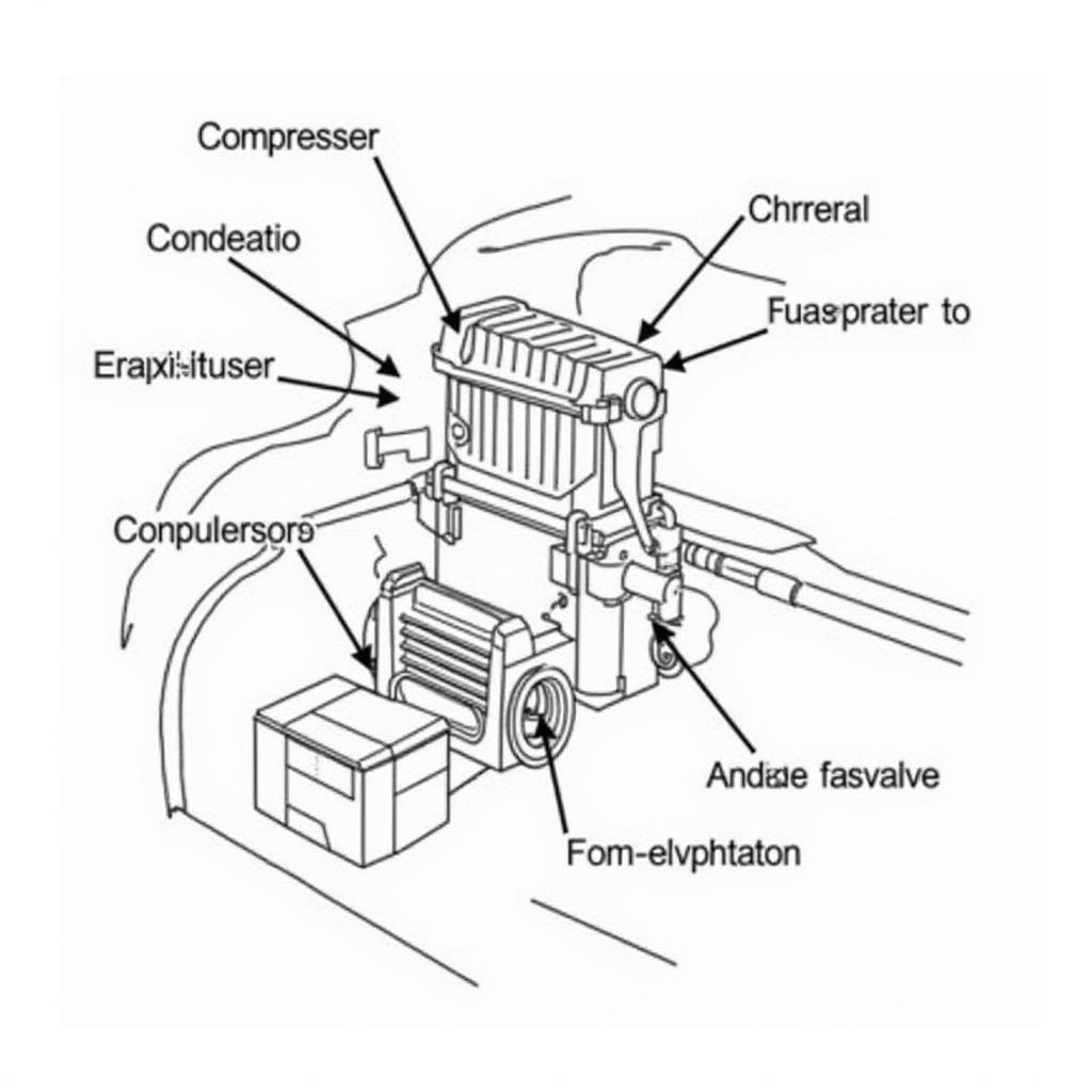 Car AC System Components Diagram