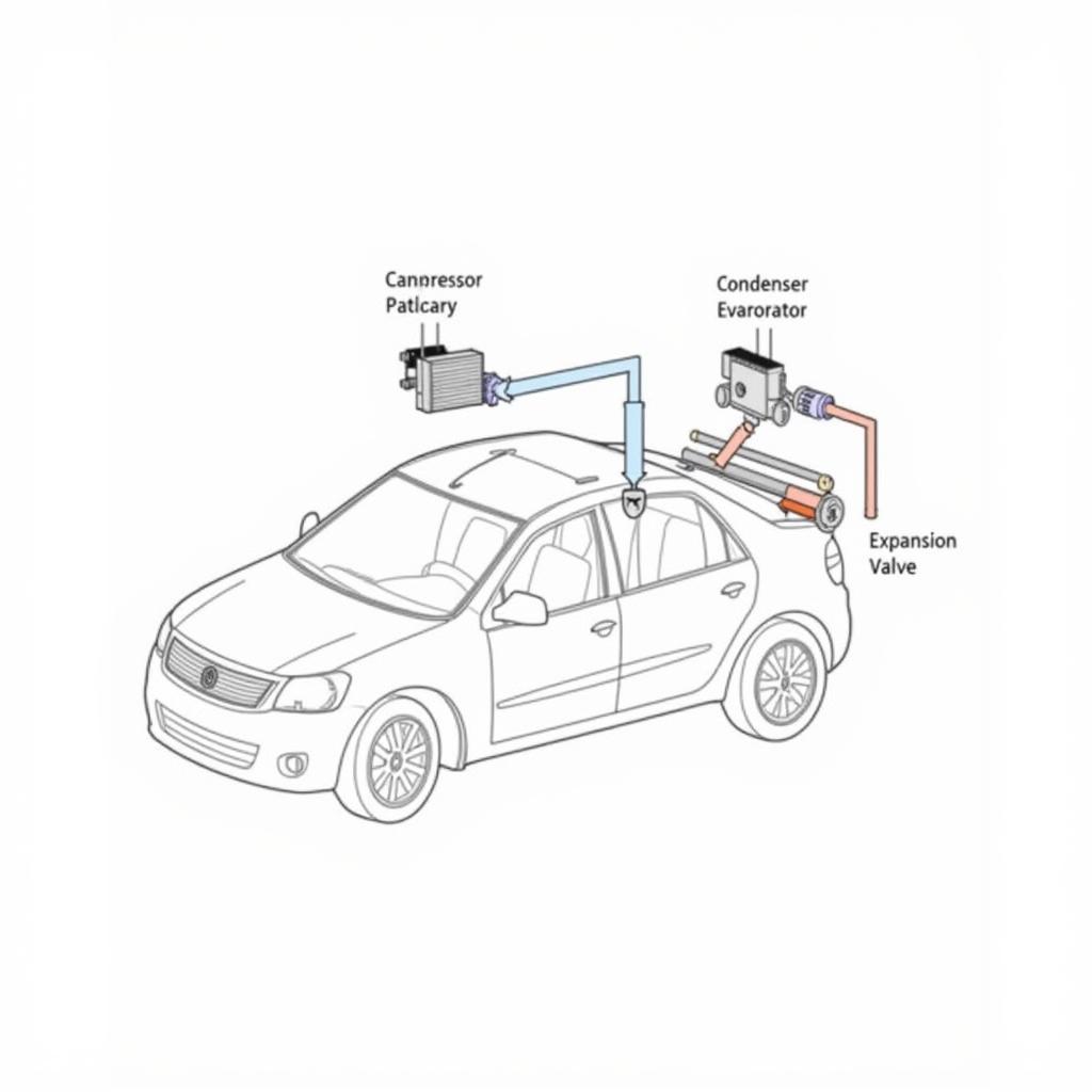 Car AC System Components Diagram