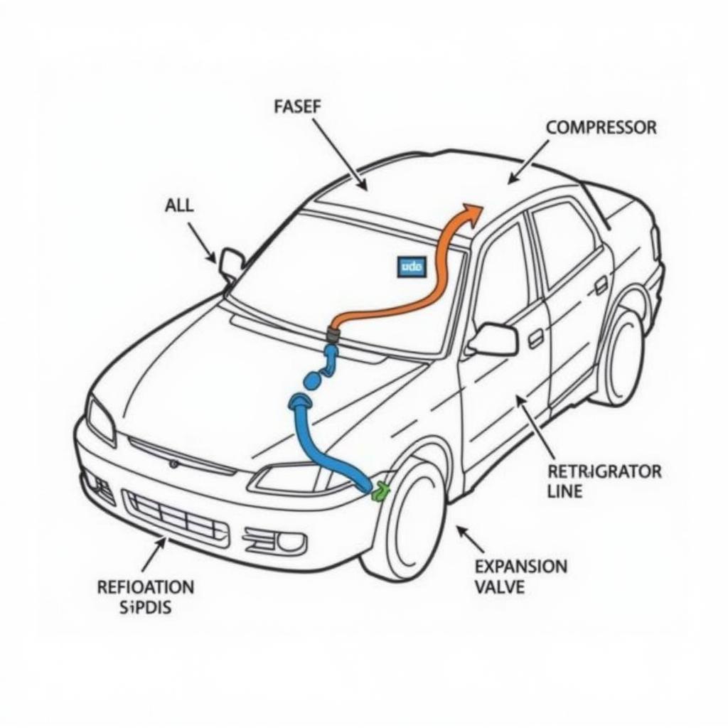 Car AC System Components Diagram