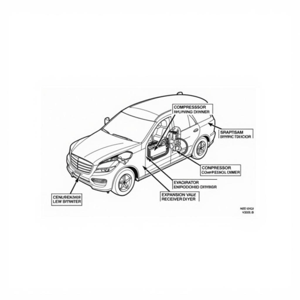 Car AC System Components Diagram