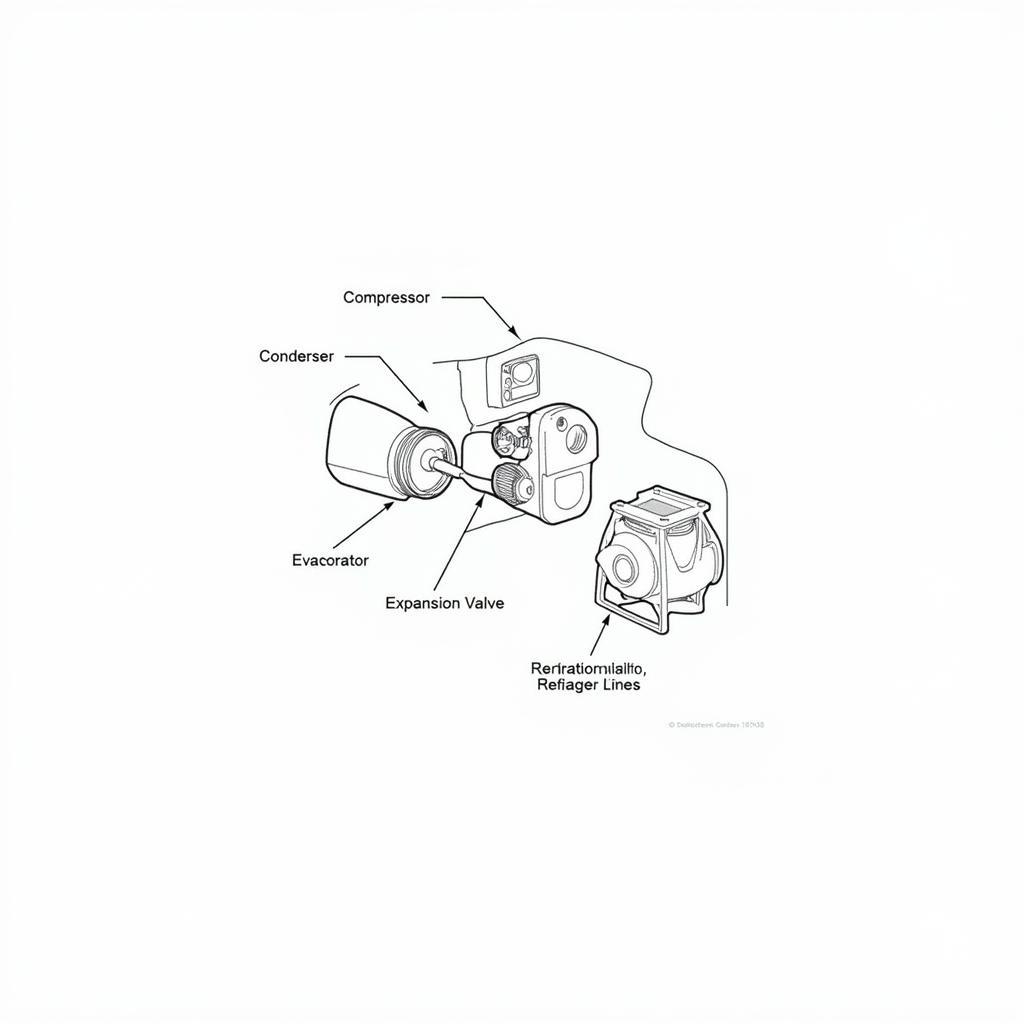 Diagram of Car AC System Components