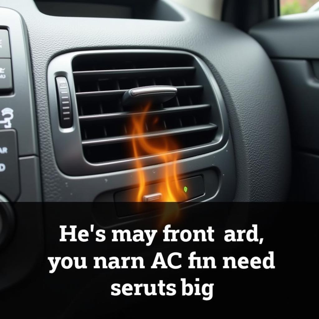 Car AC Vent Blowing Warm Air, a Sign of AC Problems