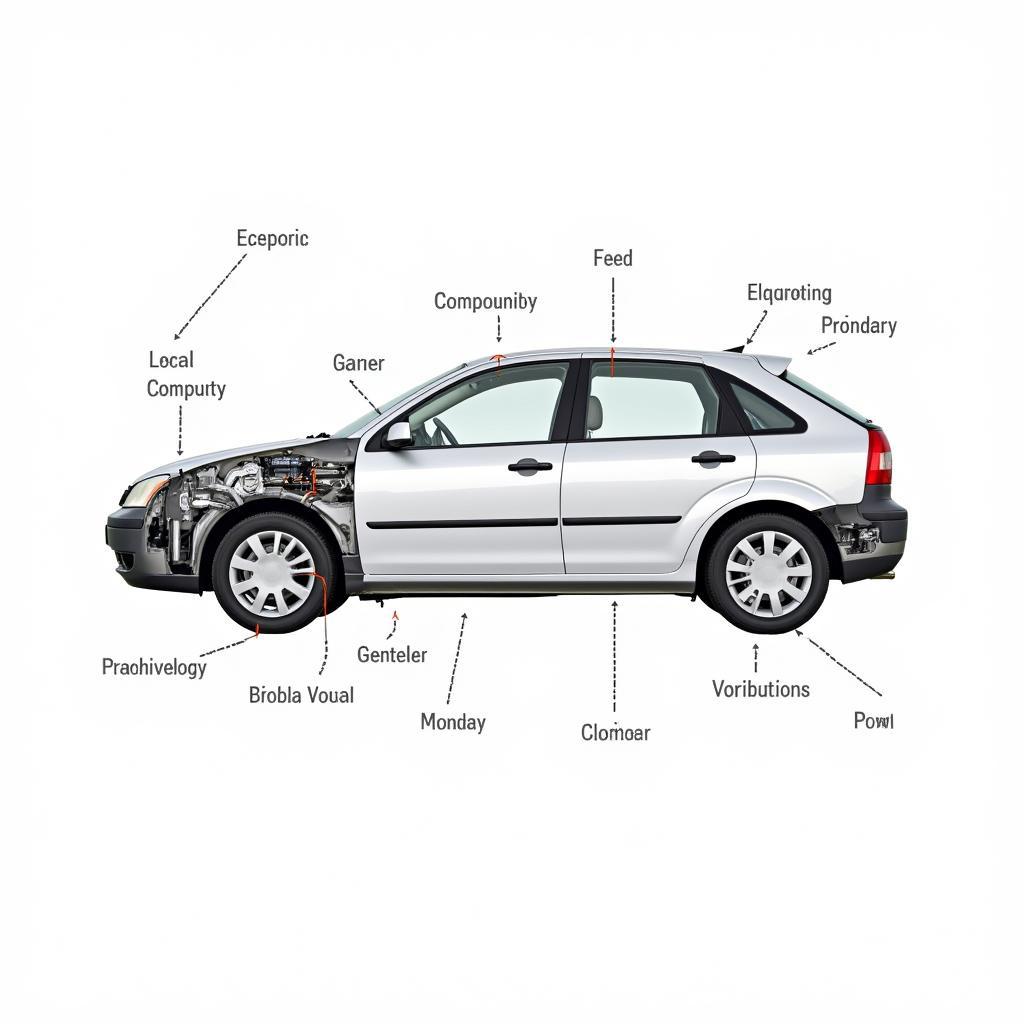 Key components of a car's air conditioning system.