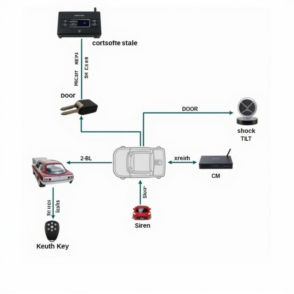 Car Alarm System Components Diagram