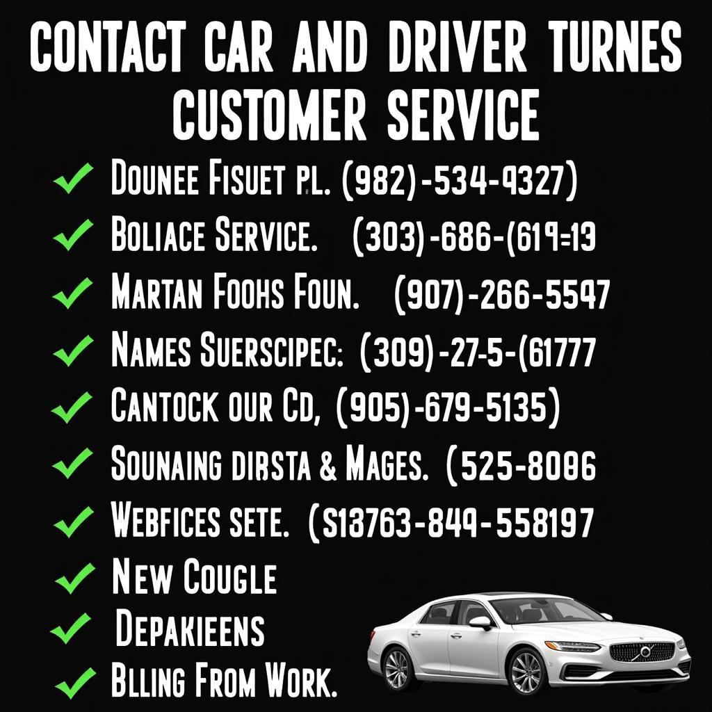 Car and Driver Customer Service Contact Information