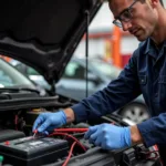 Car Battery Testing During Service