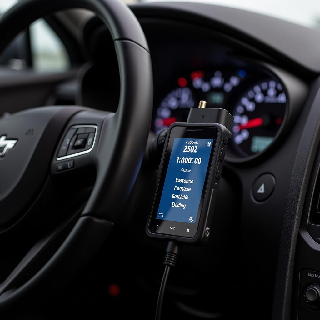 Car Clocking Device Connected to OBD Port