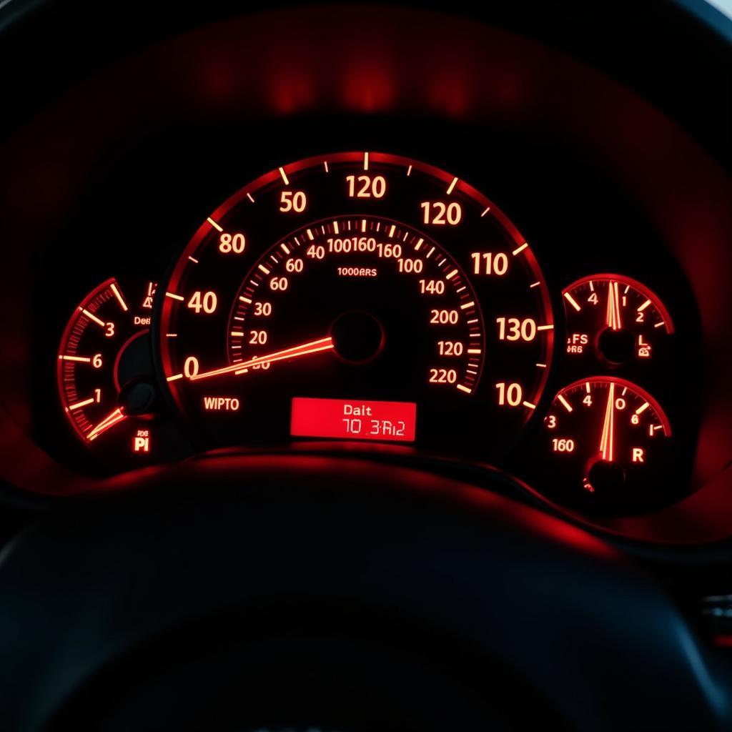 Car dashboard warning lights