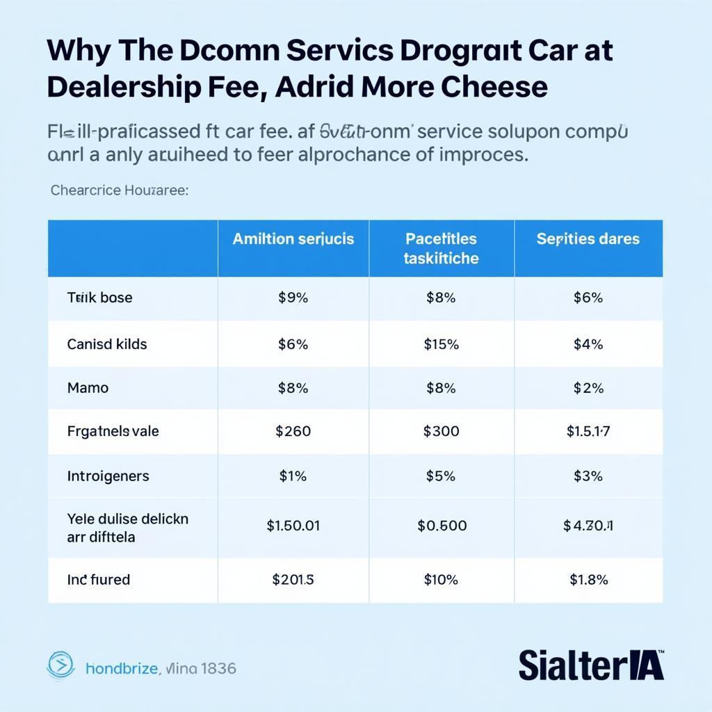 Car Dealership Service Fee Comparison