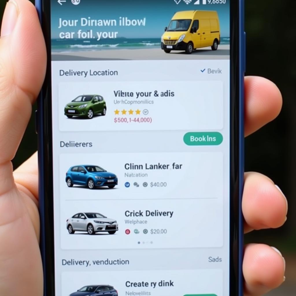 Car Delivery App Interface